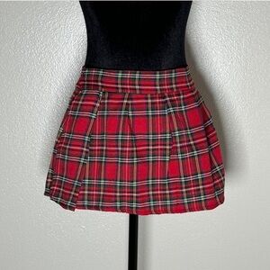 Plaid Pleated School Girl Costume Role Play Costume Skirt